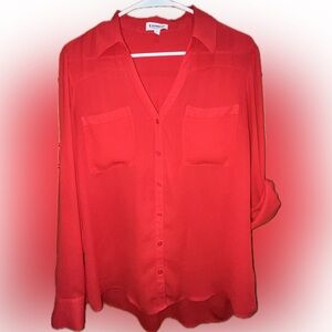 Express Portofino Vibrant Red Shirt L